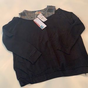 Girls cold shoulder sweater